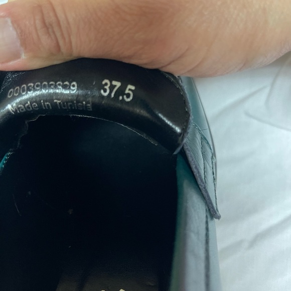 Free People Teal Leather Platform Loafers. Absolutely Stunning. NWOT - Picture 5 of 12